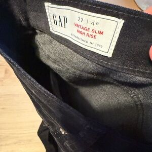GAP Men's Vintage Slim High Rise Jeans - Dark Gray